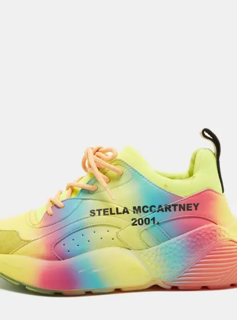 Stella McCartney Eclypse Size 38 Multicolor Faux Leather Low Top Sneakers