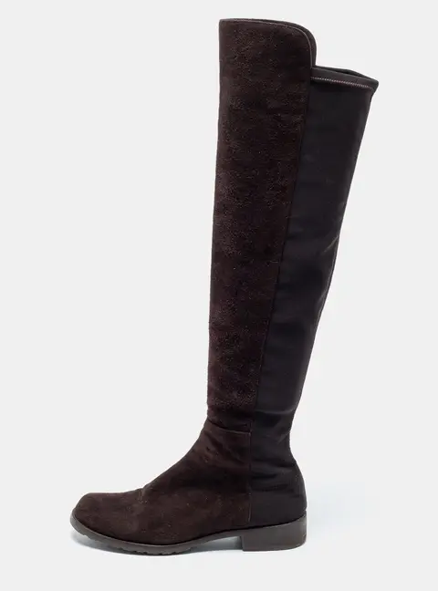Stuart Weitzman Brown Suede Knee Length Boots Size 34.5
