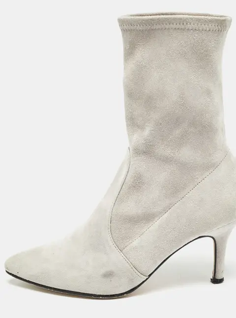 Stuart Weitzman Size 36.5 Grey Suede Ankle Length Boots