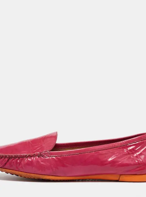 Stuart Weitzman Size 39.5 Pink Patent Leather Loafers & Moccasins