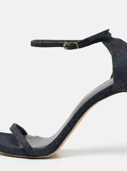 Stuart Weitzman Blue Denim Ankle Strap Sandals Size 40