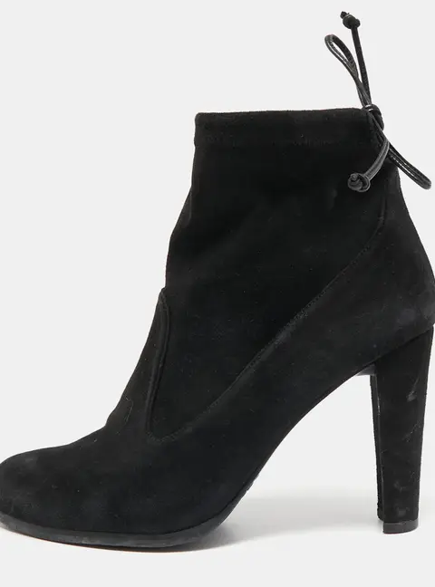 Stuart Weitzman Size 38.5 Black Suede Ankle Length Boots