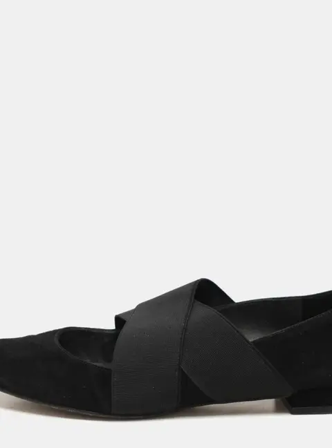 Stuart Weitzman Size 37 Black Elastane and Suede Pumps
