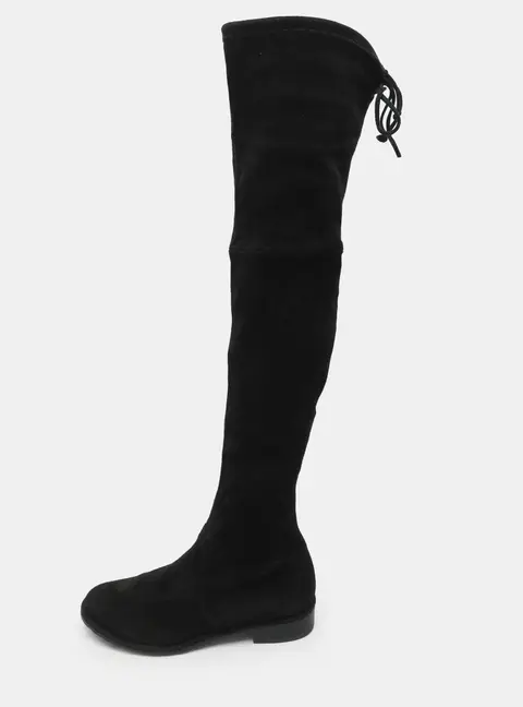 Stuart Weitzman Lowland Size 36.5 Black Suede Over The Knee Boots