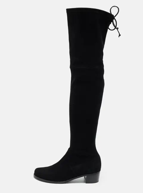 Stuart Weitzman Midland Size 38.5 Black Suede Over The Knee Boots