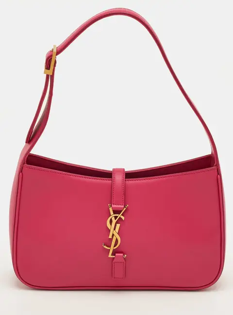 Saint Laurent LE 5 &Agrave; 7 Pink Smooth Leather Shoulder Bag