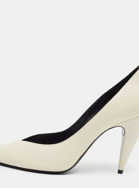 Saint Laurent Paris Size 40 Off White Leather Pumps