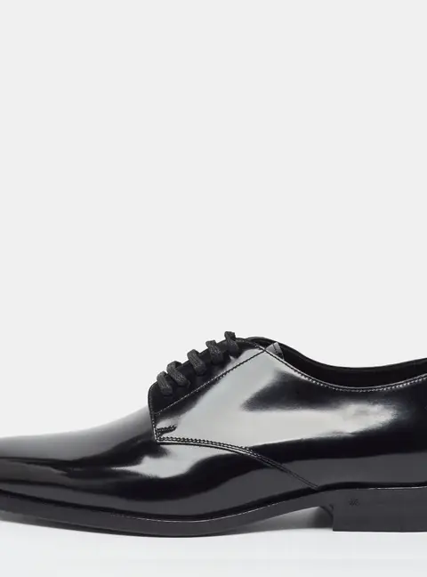 Saint Laurent Size 38.5 Black Patent Leather Oxfords