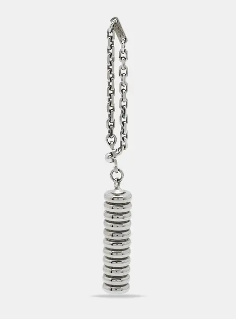 Saint Laurent Paris Silver Tone Key Chain