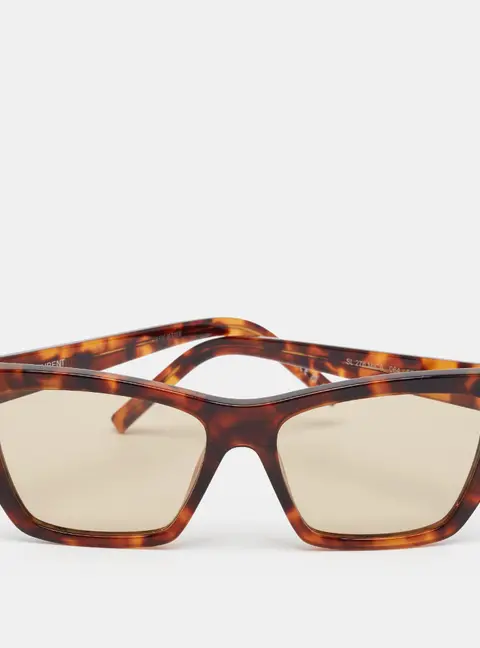 Saint Laurent Tortoise Brown Gradient SL 276 Mica Cat Eye Sunglasses