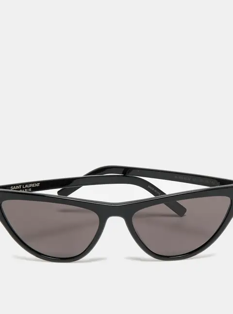 Saint Laurent Black SL 550 Slim Cat Eye Sunglasses