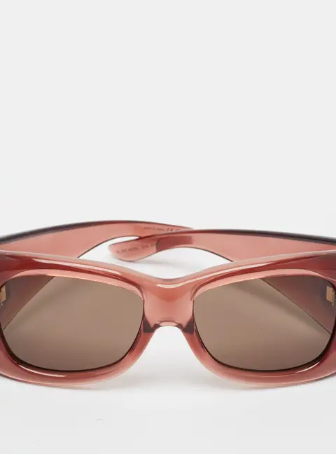 Saint Laurent Brown/Grey SL 901 Howl Frame Rectangle Sunglasses