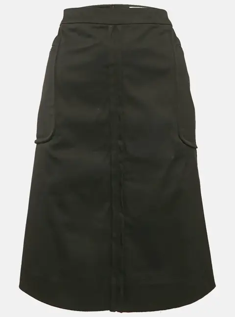 Saint Laurent Paris Black Cotton Short Skirt L