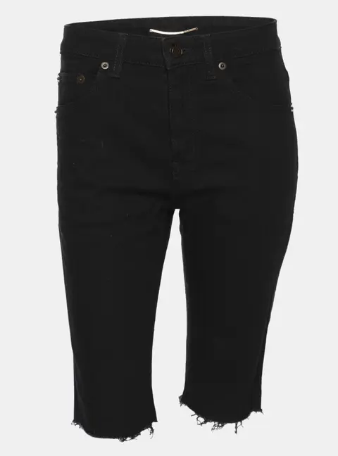 Saint Laurent Black Denim Shorts XS
