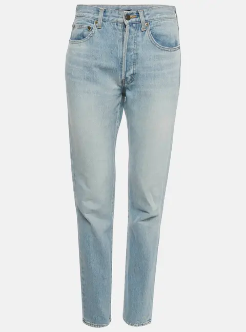 Saint Laurent Paris Blue Faded Denim Skinny Jeans M Waist 28"