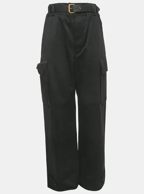 Saint Laurent Black Cotton Cargo Pants M Waist 30"
