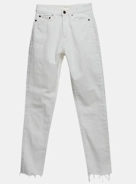 Saint Laurent White Denim Straight Fit Jeans S/Waist 25"