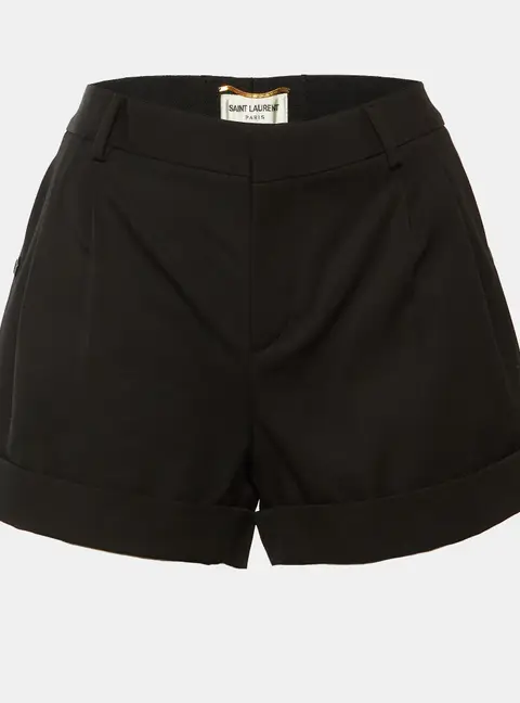 Saint Laurent Paris Black Wool Shorts M