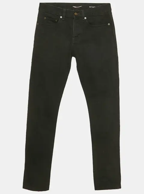 Saint Laurent Paris Black Denim Regular Fit Jeans S Waist 31"