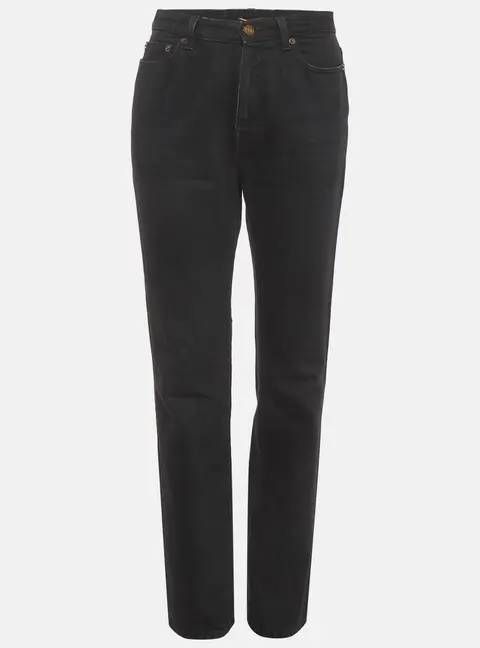 Saint Laurent Paris Black Denim High-Rise Jeans M/Waist 28"