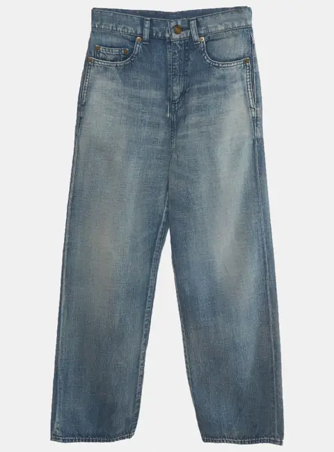 Saint Laurent Blue Regular Fit High Rise Jeans XS/Waist 25"