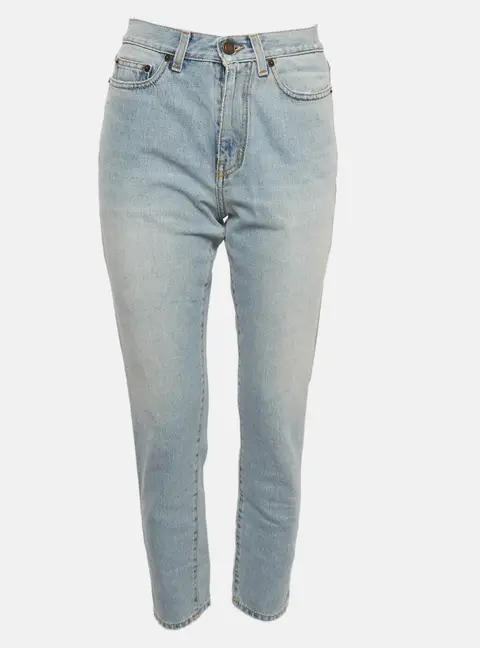 Saint Laurent Blue Denim Straight Fit Jeans S/Waist 27"