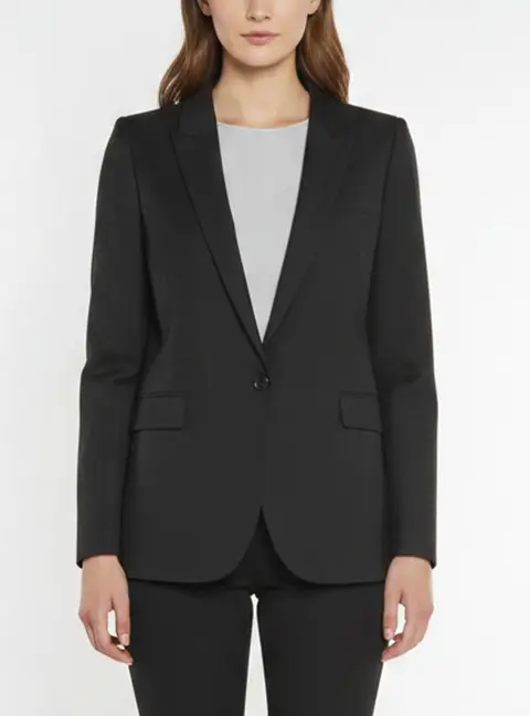 Saint Laurent Paris Black Wool Single Breasted Blazer M