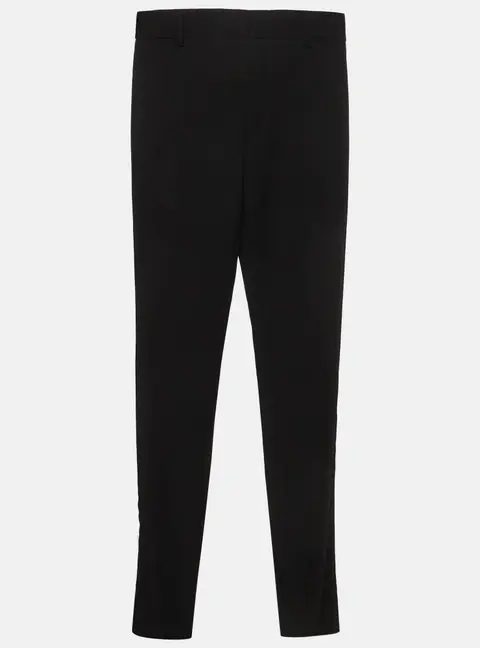 Saint Laurent Paris Black wool Side Stripe Regular Fit Trousers S