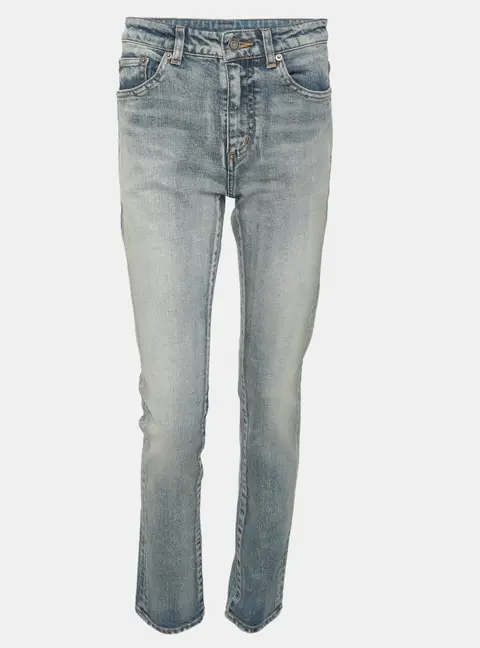 Saint Laurent Blue Wash Denim Slim Fit Jeans XS