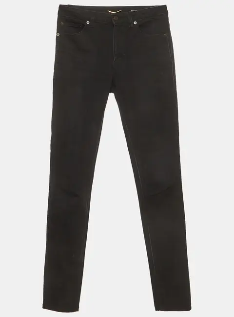 Saint Laurent Paris Black Denim Mid Rise Skinny Jeans M /Waist 29"