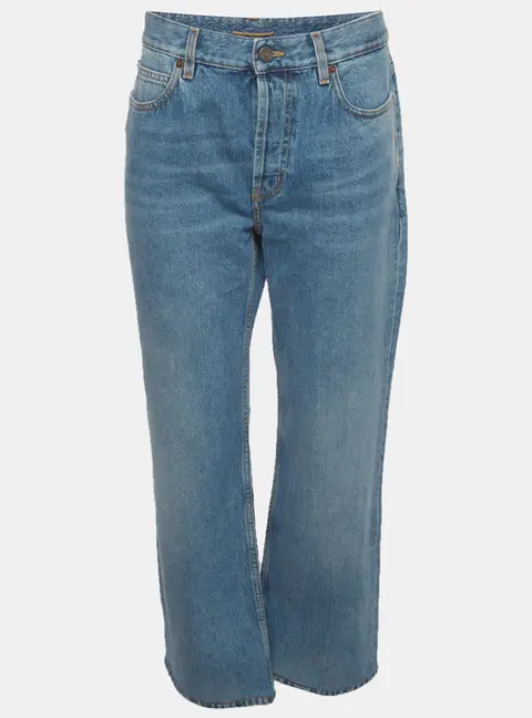 Saint Laurent Blue Denim Straight Fit Jeans L / Waist 31.5"