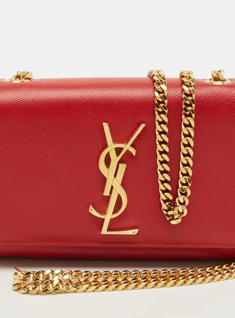 Saint Laurent Kate Small Red Leather Shoulder Bag
