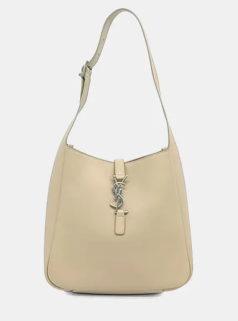Saint Laurent Paris Beige Leather LE 5 A 7 Small Hobo Bag (713938)