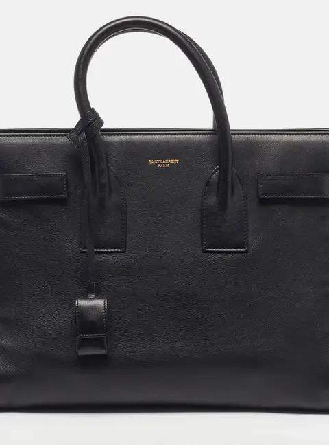 Saint Laurent Classic Sac De Jour Small Black Leather Tote