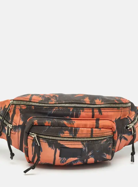 Saint Laurent Sunset Palm Tree Multicolor Fabric Belt Bag