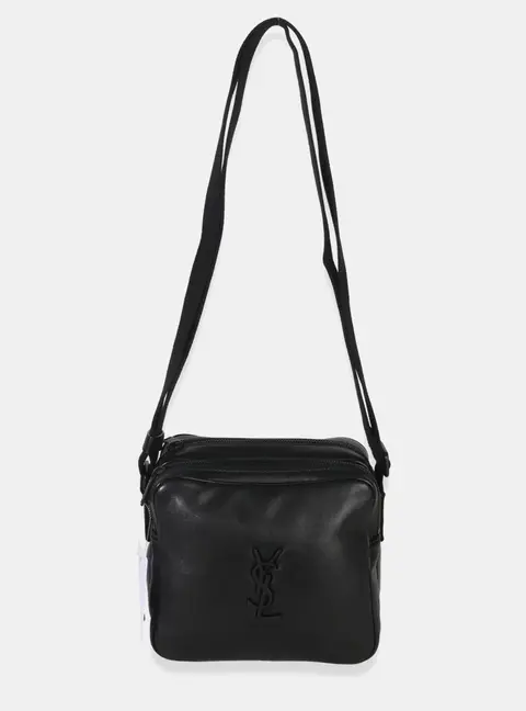 Saint Laurent Black Lambskin Monogram Niki Cube Camera Bag