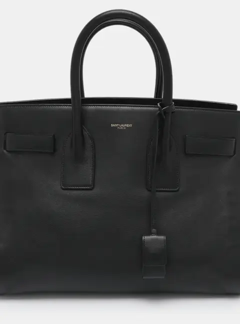 Saint Laurent Classic Sac De Jour Small Black Leather Tote