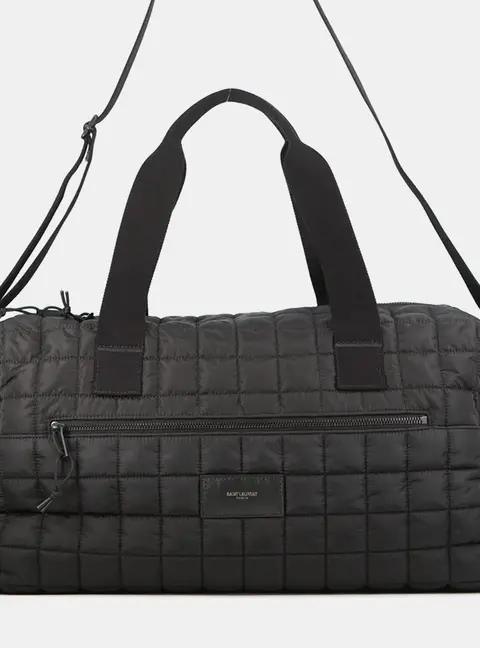 Saint Laurent Nux Duffle Black Nylon Duffle Bag