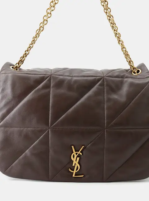 Saint Laurent Jamie 4.3 Large Dark Brown Lambskin Leather Shoulder Bag