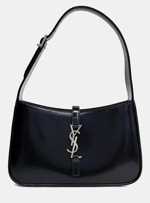 Saint Laurent Paris Black Leather Sac Hobo Bag (657228)