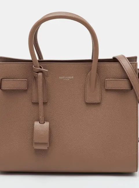 Saint Laurent Classic Sac De Jour Baby Beige Leather Tote