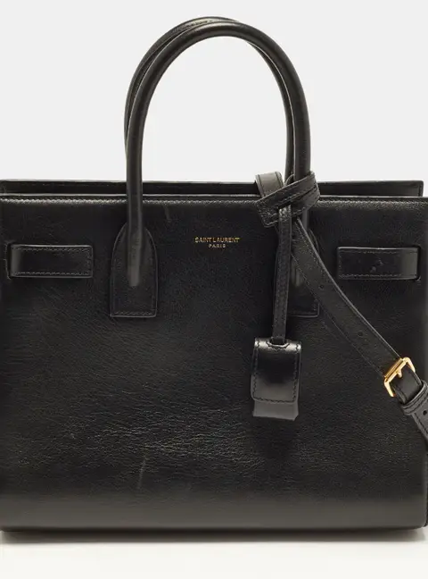 Saint Laurent Classic Sac De Jour Baby Black Leather Tote