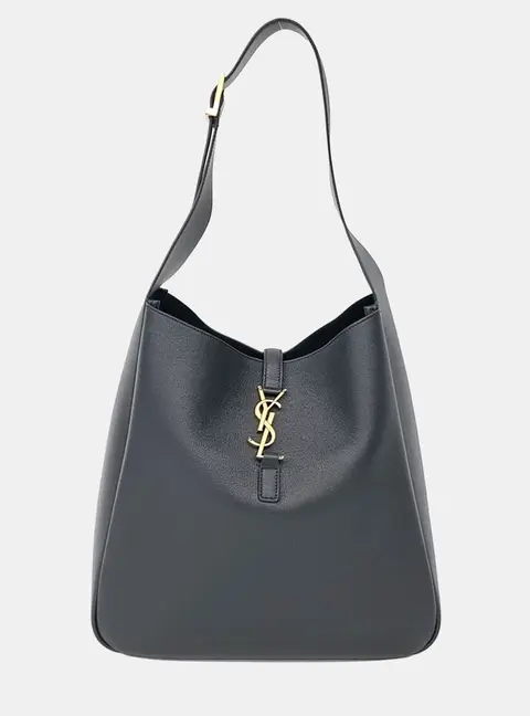 Saint Laurent Paris Black Leather LE 5A7 Soft Large