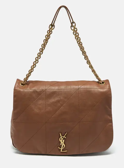 Saint Laurent Jamie 4.3 Brown Leather Flap Shoulder Bag