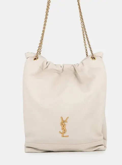 Saint Laurent Jamie Shoulder Bag Medium Beige Lambskin Leather Shoulder Bag