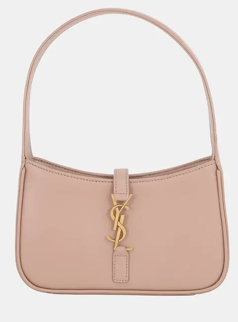 Saint Laurent Le 5 A 7 Mini Jasmin Flower Calfskin Leather Shoulder Bag