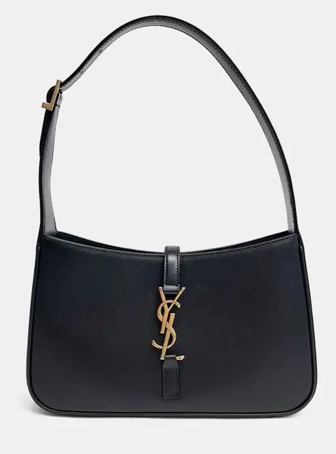 Saint Laurent Paris Black Leather Sac Hobo Bag