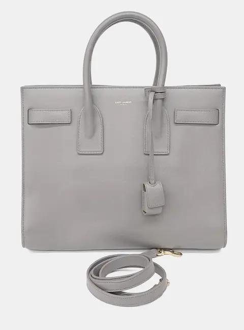 Saint Laurent Paris Grey Leather lSac de Jour Small