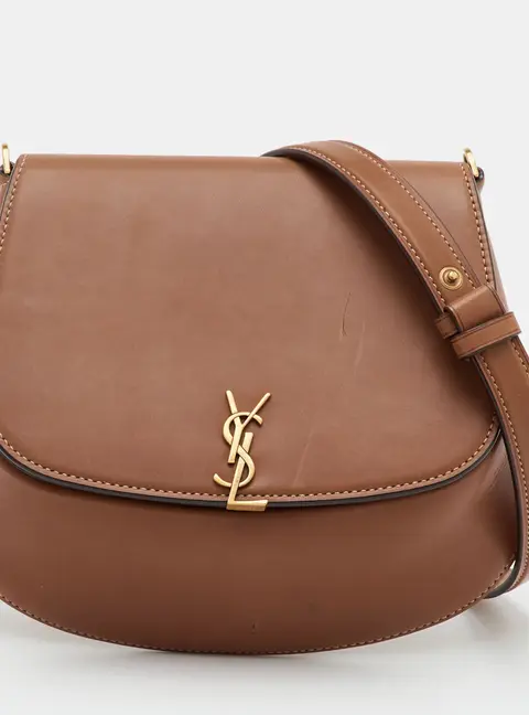 Saint Laurent Voltaire Mini Brown Leather Shoulder Bag