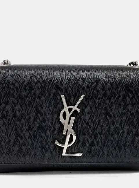 Saint Laurent Paris Black Leather Kate Bag (469390)